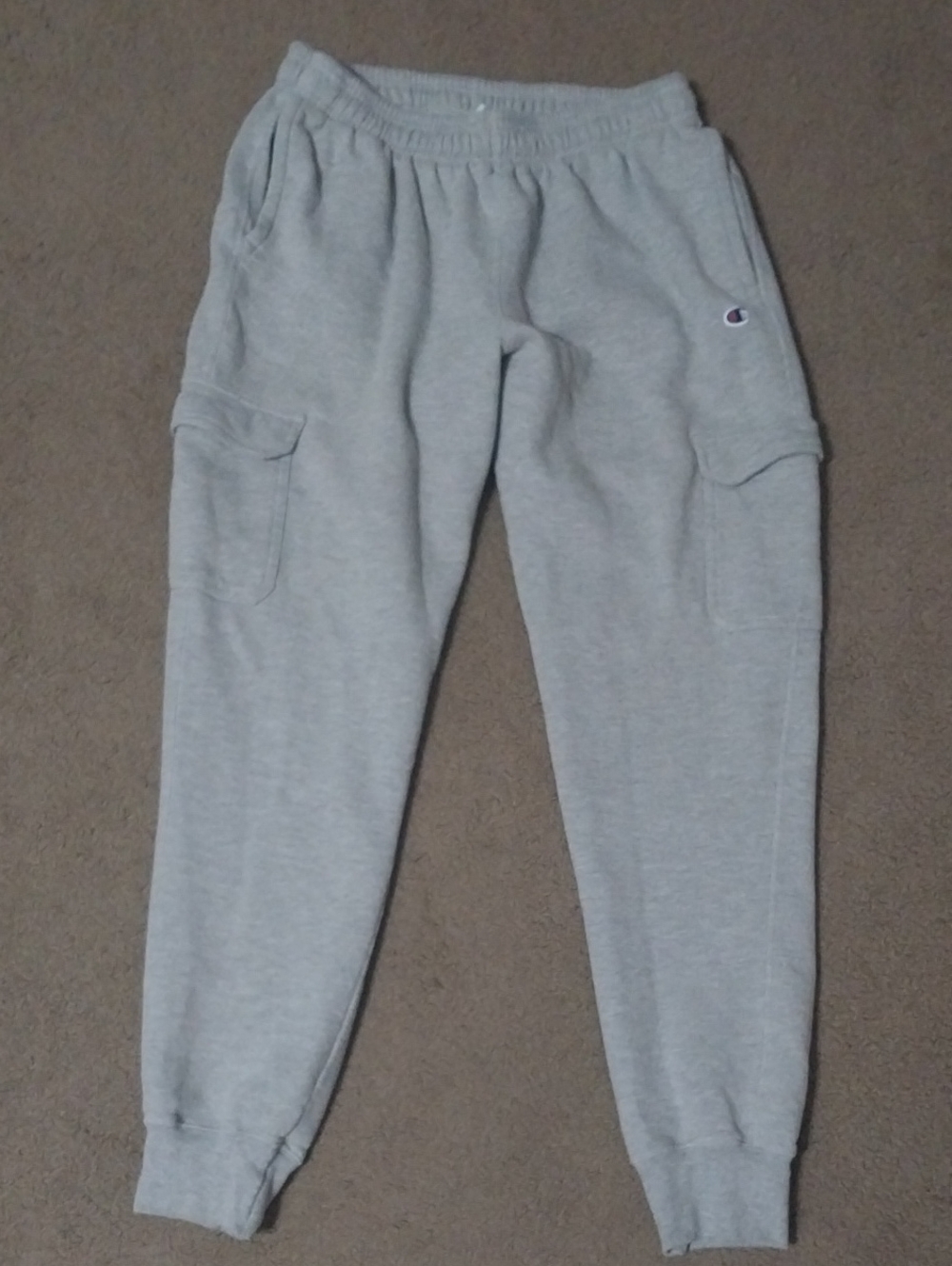 Champion Mens Light Gray Cargo Joggers